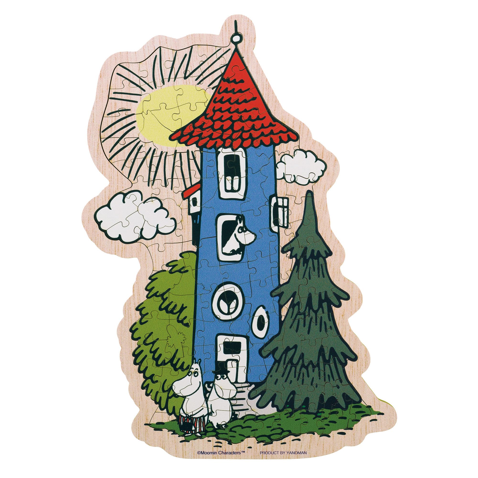 

Yanoman Jigsaw Wooden Puzzle Rigmy Moomin House x Includes Piece Request Instruction and Wooden Easel 100-Piece Puzzle, (19.1 27.3 cm), 37-07,