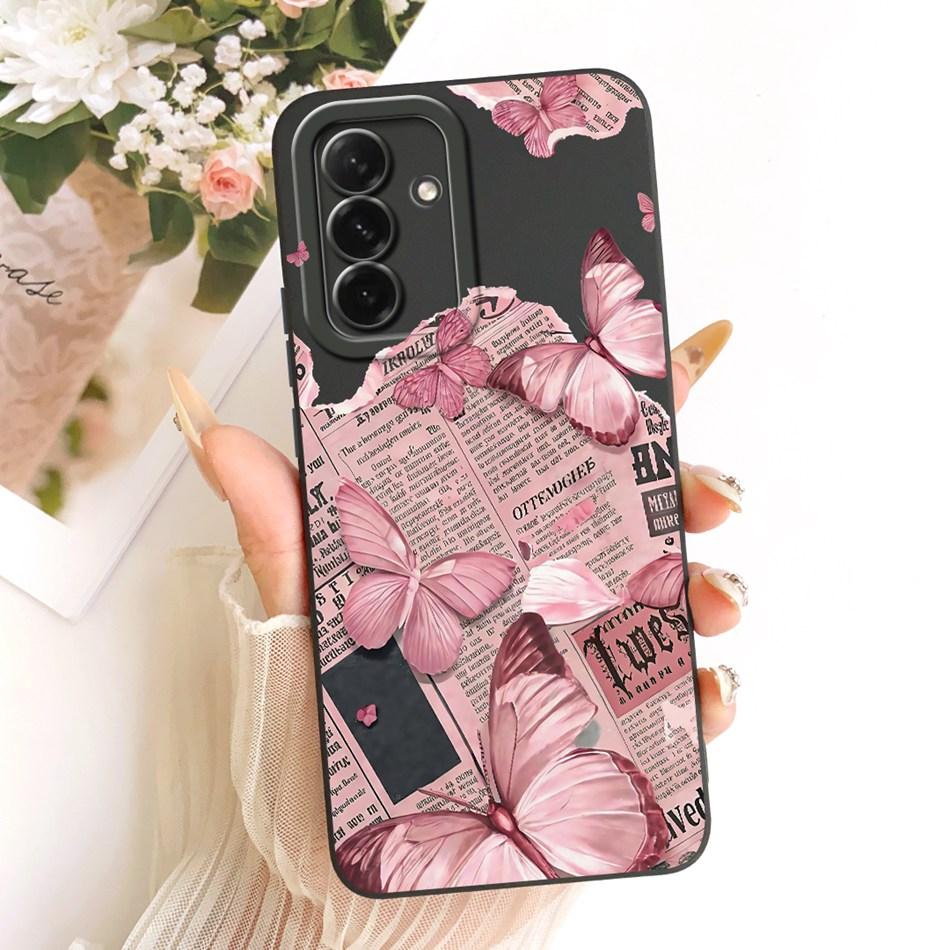 For Samsung Galaxy A56 A36 Cute Cat Flower Cartoon Phone Case For Samsung A36 A56 5G Shockproof Soft Silicone Covers Bumpers