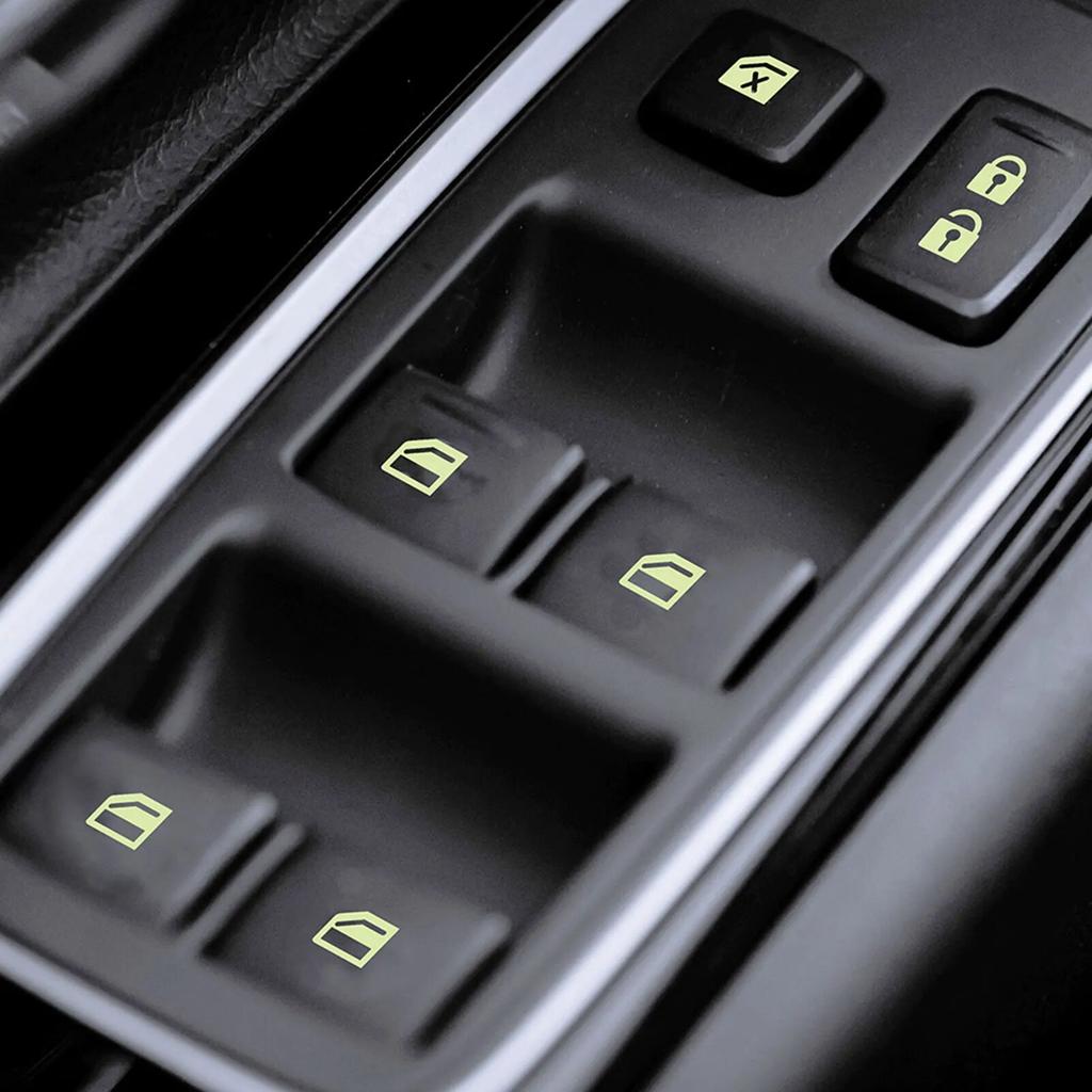 Autoaufkleber Auto-Knopfaufkleber Leuchtender Schalterknopf-Aufkleber Für Auto Nachtsicherheit Fluoreszierende Aufkleber Auto-Styling 10,2x2,6cm