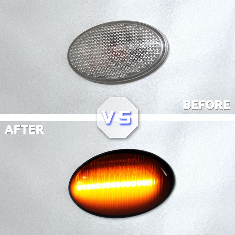 2 stücke Dynamische LED Auto Seite Marker Lichter Für Mercedes Benz Repeater Signal Lampen Smart W450 W452 A-Klasse W168 Vito W639 W447