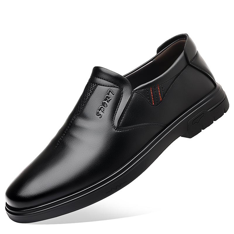 Fashion 2025 New Designer Fashion Non-slip Soft Leather Shoes for Men Solid Color Spring Autumn Causal Dress Shoes Man