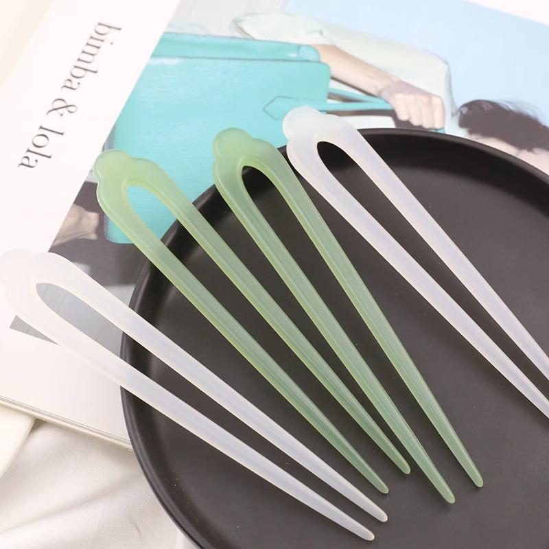 Vintage Hanfu U-Shaped Acrylic Hairpins for Versatile Updo Hairstyles