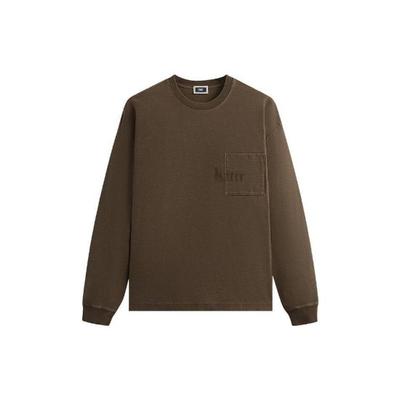 Long-Sleeve Quinn Tee Marl Unisex Tops Brown KHM031317-266