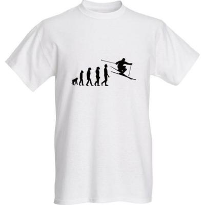 Classy Canuck Evolution of Skiing T-Shirt - Ski - Funny Sports Tee