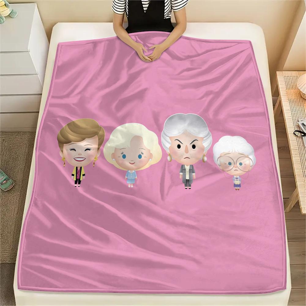 1PC The Golden Print Flannel Blanket, High quality All Seasons, Home Decor, Warmth and Comfort, Perfect for Christmas Gifts