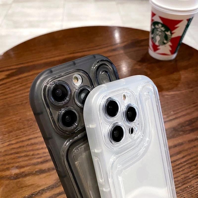 Luxury Shockproof Transparent Phone Case For iPhone 14 13 12 11 Pro Max 14Plus X XS XR Thick Soft Silicone Bumper Clear Cover