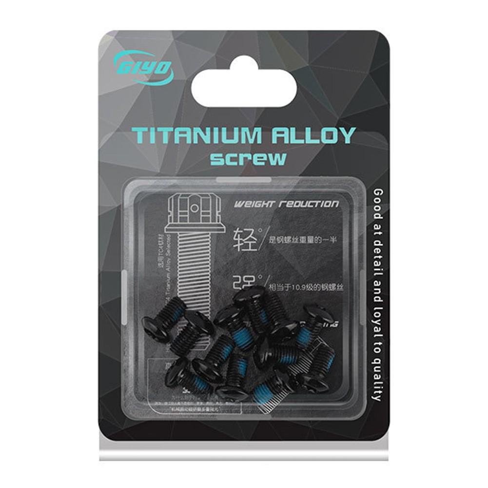 Vibrant colored M5 X 9mm Stainless Steel Bolts for MTB Disc Brakes 12 Pack