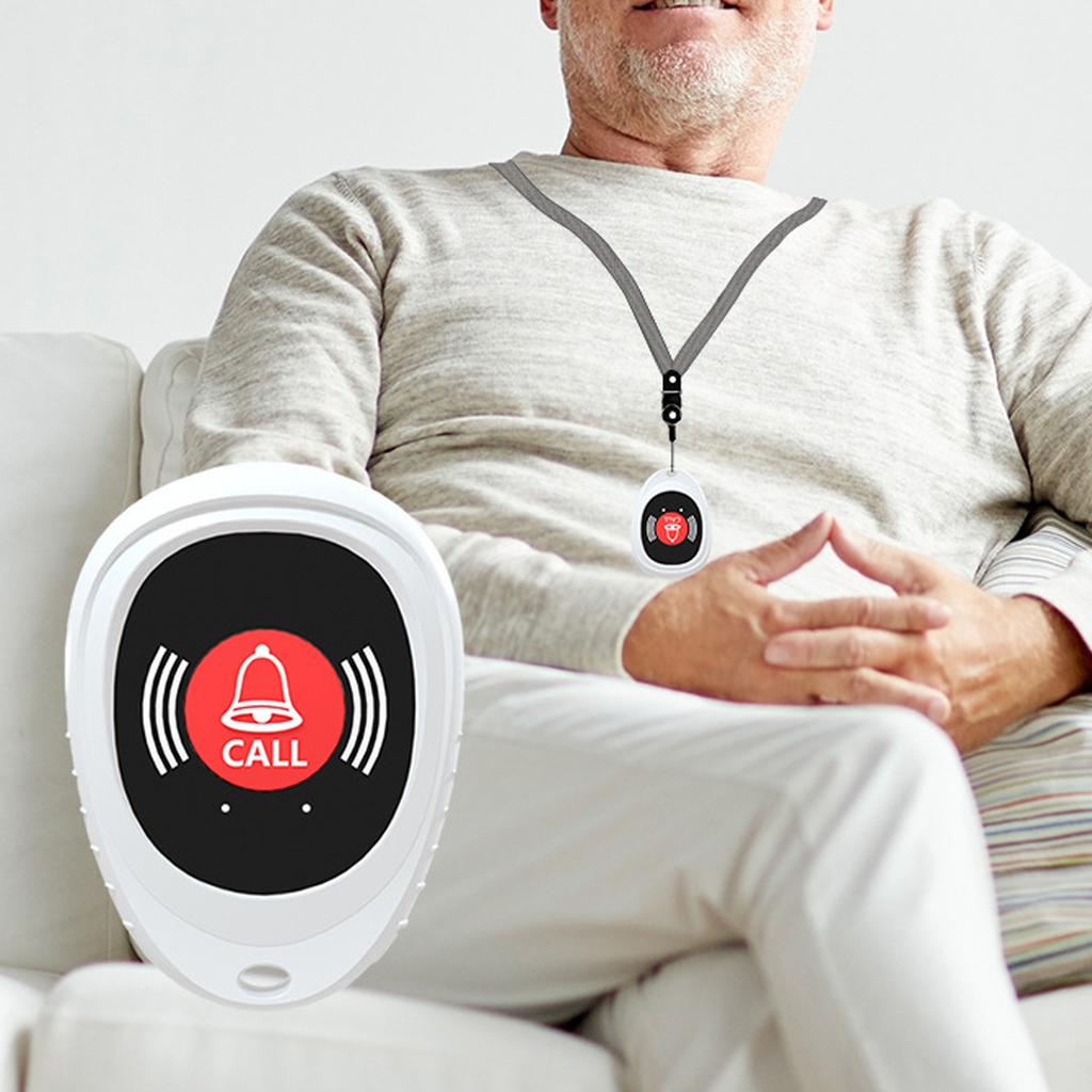 Kabelloser Pfleger-Pager Rufknopf Professionell Wiederaufladbar 3280,8 Fuß Reichweite Krankenschwester-Rufsystem für die Überwachung älterer Patienten SOS-Alarmsystem