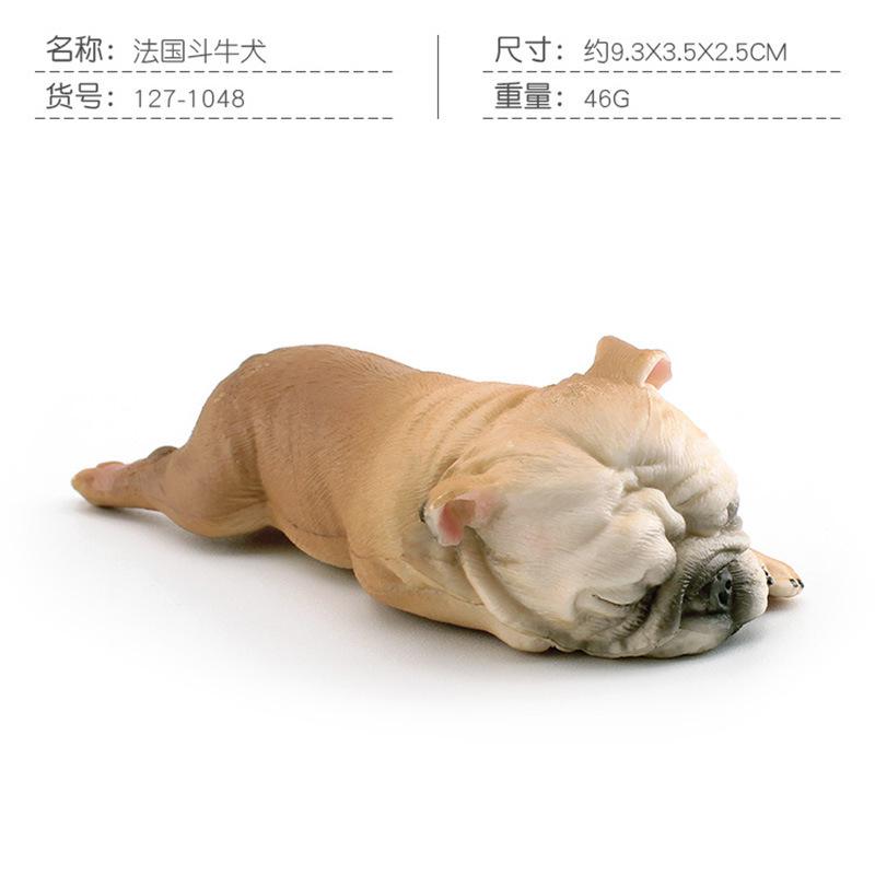 8 Simulated Sleeping Positions French Bulldog Shiba Inu Static Model Children'S Fun Pet Dog Desktop Decoration Ornament