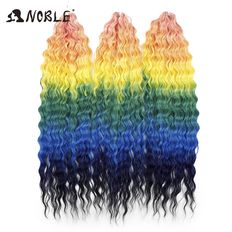 Edles Häkelhaar Locken Haar Wasserwelle 24 Zoll 300g Ombre Blond Twist Häkelhaar Zopf Haar Deep Wave Flecht Haarverlängerung