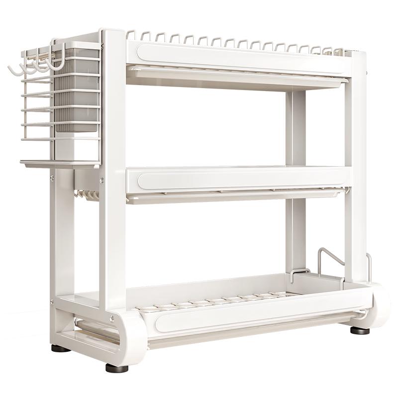 Шуайши 304 Нержавеющая сталь Настольная сушилка для посуды