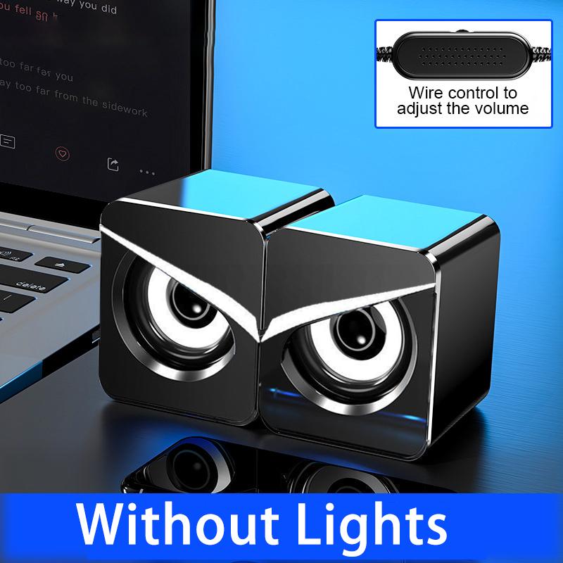 Computer Speakers PC Sound Box HIFI Stereo Audio Microphone USB Wired Caixa De Som With LED Light For Desktop Computers Laptop