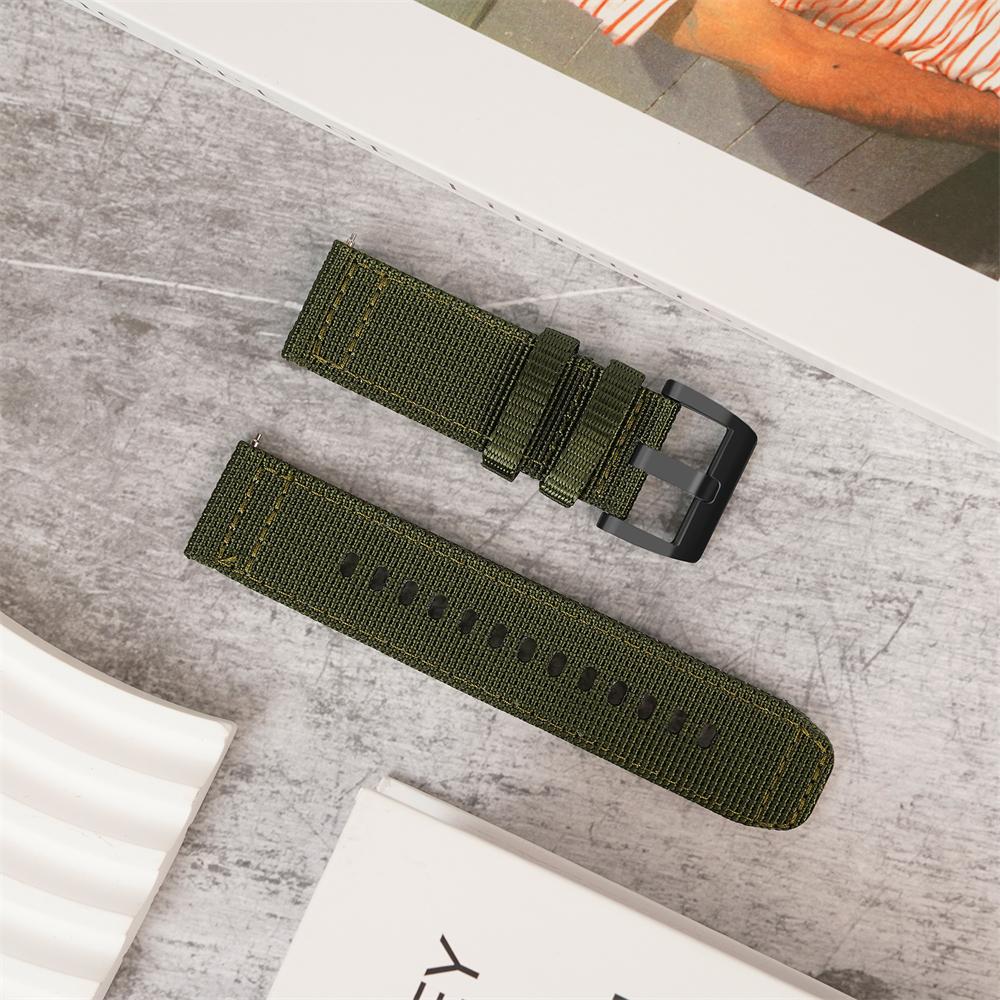 Pasek płócienny 20MM 22MM Do Samsung Galaxy Watch 5 6 7 FE / Do Huawei Watch GT4 46MM / GT5 46MM smartwatch nylonowy pasek sportowy bre