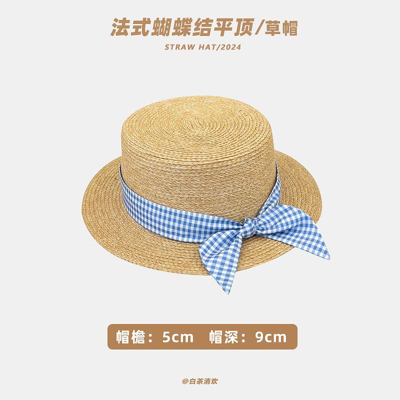 Cappello di paglia donna estate nuovo vacanza al mare spiaggia cappello parasole coprivolto francese cappello parasole cappello protezione solare foto