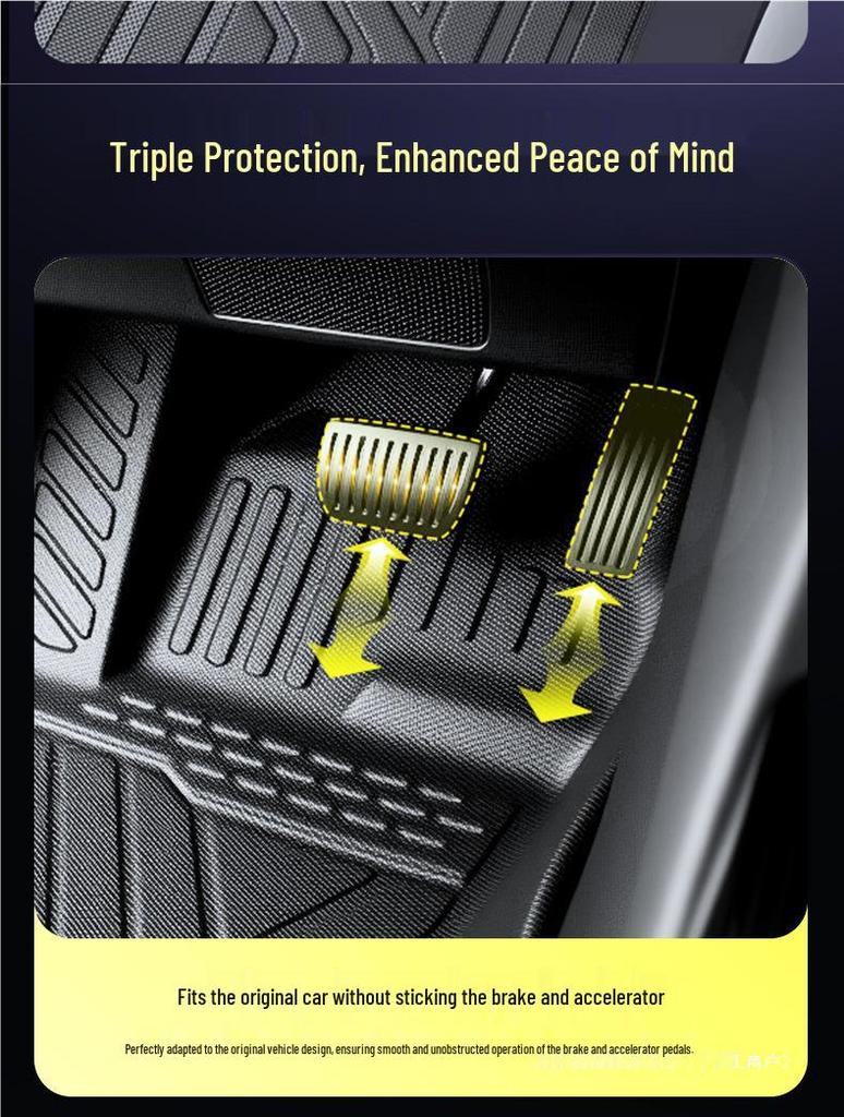 2025 BYD Seal 05DMi Full-Coverage TPE Car Floor Mats, 5-Piece Set.