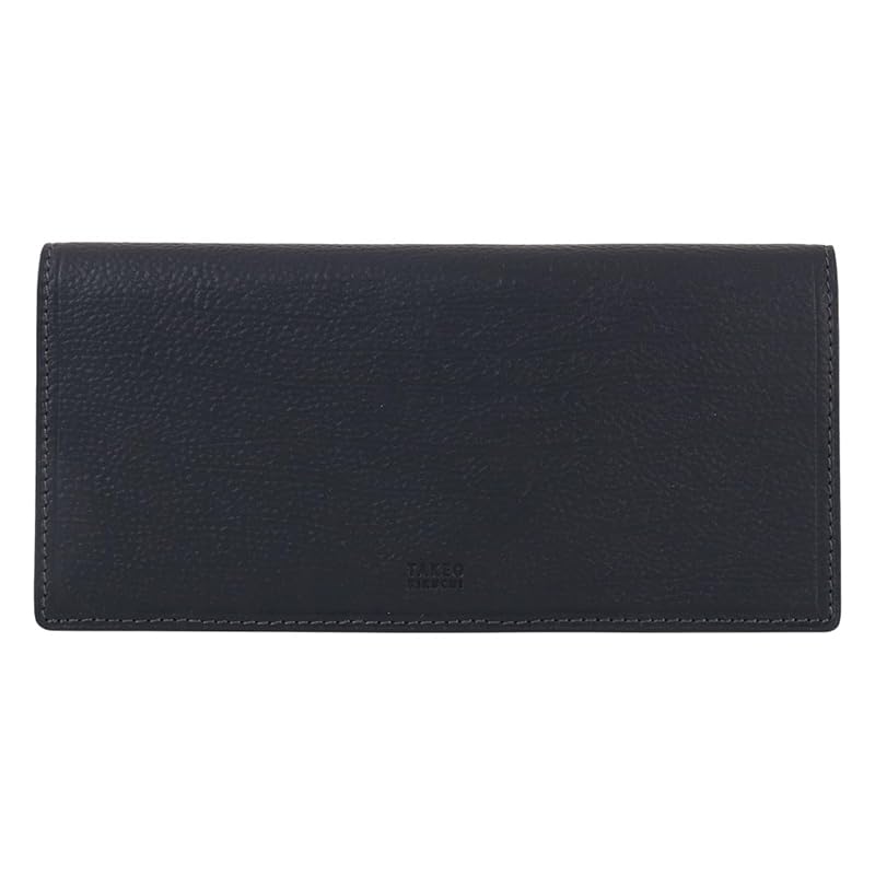 

[Takeo Kikuchi] long wallet wallet With coin purse card storage men s 742635 quarter cowhide genuine leather leather [07] navy