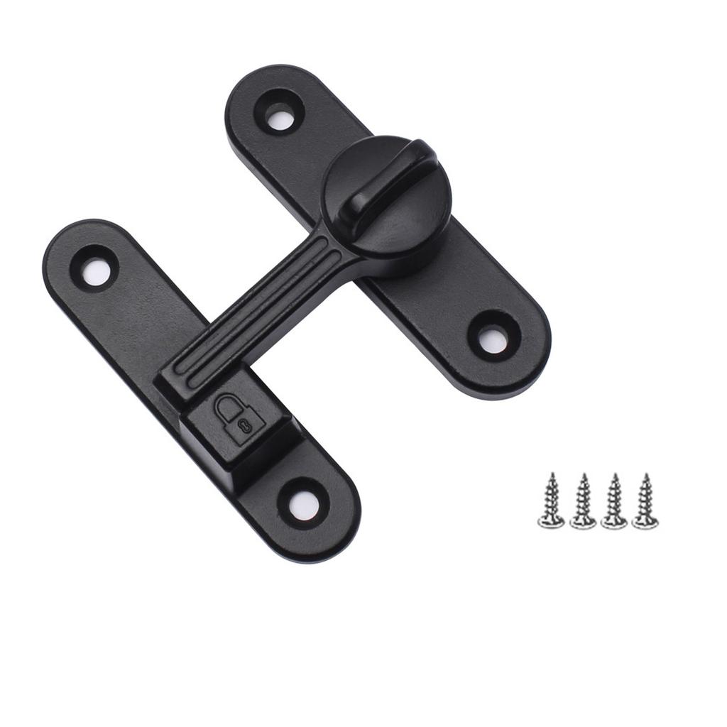 Zinklegierung Klapp-Sicherheitstürschloss 90/180 Grad Schiebetürschloss Privatsphäre Türriegel für Außen Garage Fenster