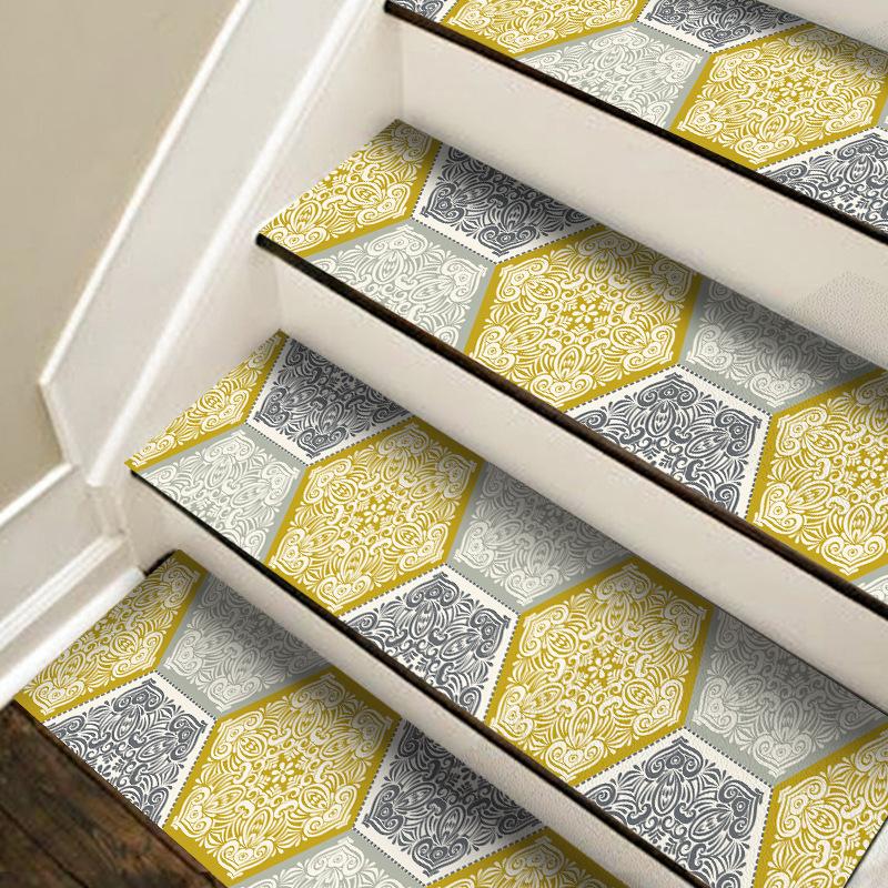 Stair Sticker Waterproof And Moisture-Proof Wall Sticker Pvc Tile Sticker Self-Adhesive Wallpaper