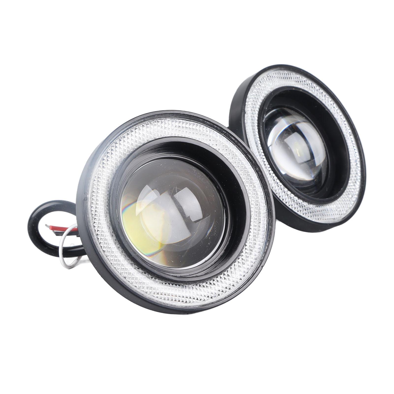 

2 шт. Автомобильные противотуманные фары 3,5 дюйма, светодиодные кольцевые лампы Halo 30 Вт 1200 лм, 6000 К - 7000 К, COB, апертура DRL для вождения