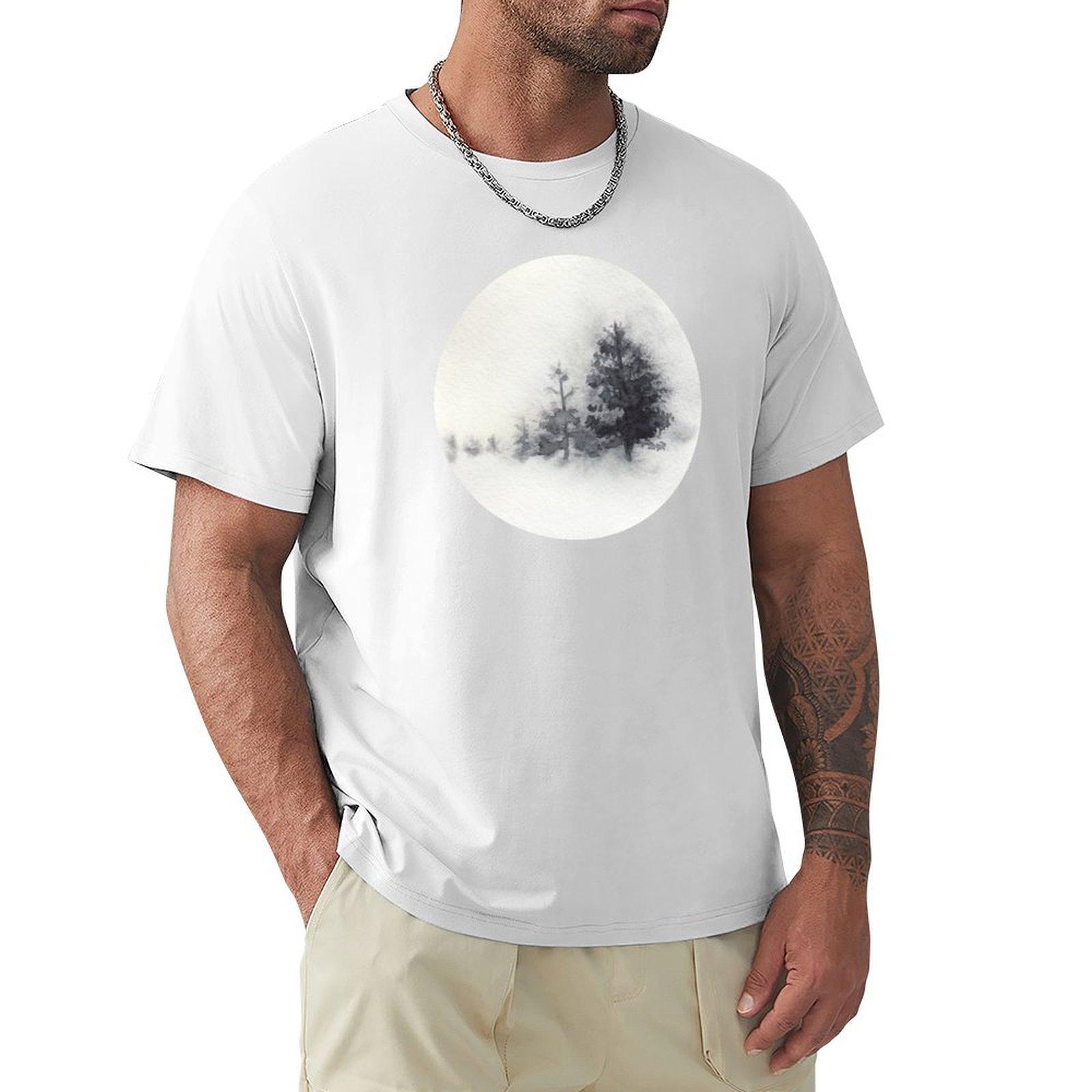 Minimal Watercolour Forest Tshirt Sun Block Outdoor Tshirt S