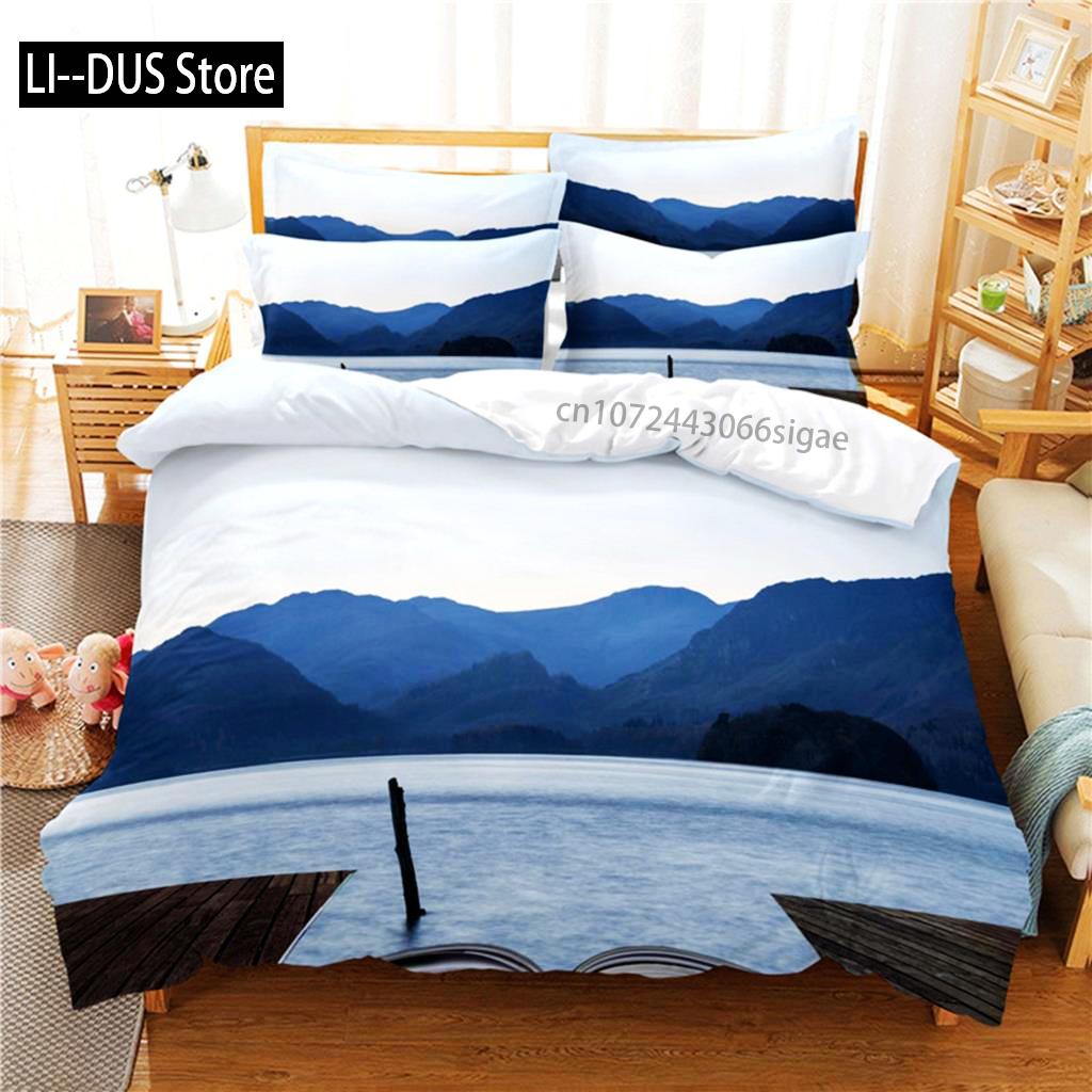 Comforter Beautiful Scenery Bedding Set 3D Bedding Digital Printing Queen Size Bedding Sets Fashion Designs