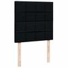 Box Spring Bed with Mattress Black 90 x 190 cm Fabric