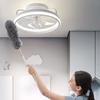 Stepless Dimming Ceiling Lamp 2 in 1 Electric Cordless Fan Creative Ceiling Fan  Office