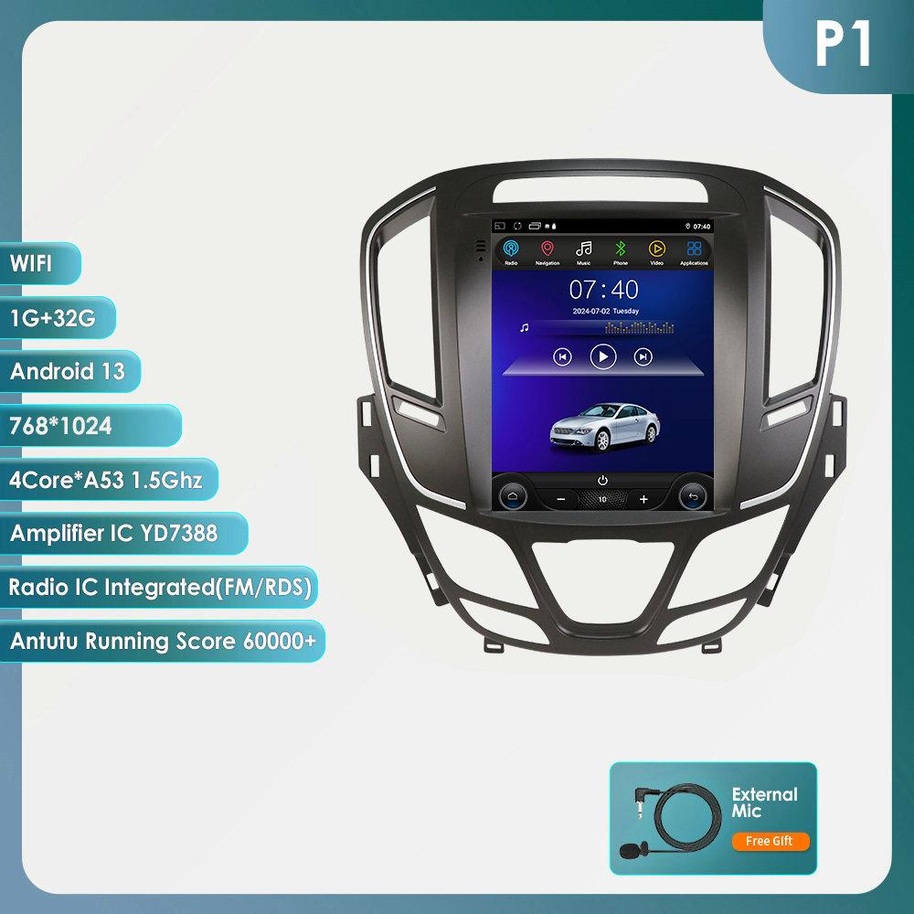 9.7inch Android 14 Car Radio Player for Opel Insignia Buick Regal 2014 - 2018 Carplay Auto Car Multimedia Stereo 7862 GPS