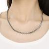 4MM Shiny Link Chain Necklace for Men Women's Gold Color Stainless Steel Jewelry Hip Hop Rock Keel Chain Party Accessories Gift