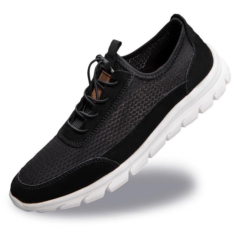 

Sneakers Men s breathable mesh shoes Hiking soft-soled lazy shoes Walking shoes Casual sports dad shoes 38 чёрный