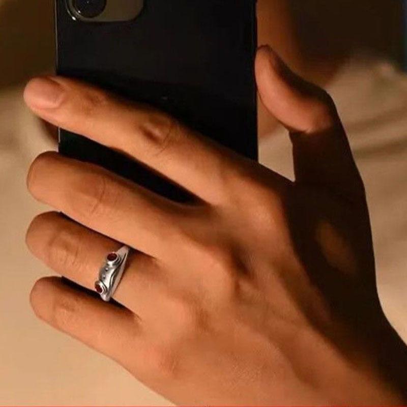 New Jewelry Retro Open Frog Ring Personalized Old Hedgehog Ring Men and Women Animal Jewelry