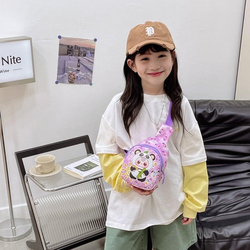 Toddler Baby Three Cartoon Crossbody Bag Pattern Breathable Fabric Outings Daily