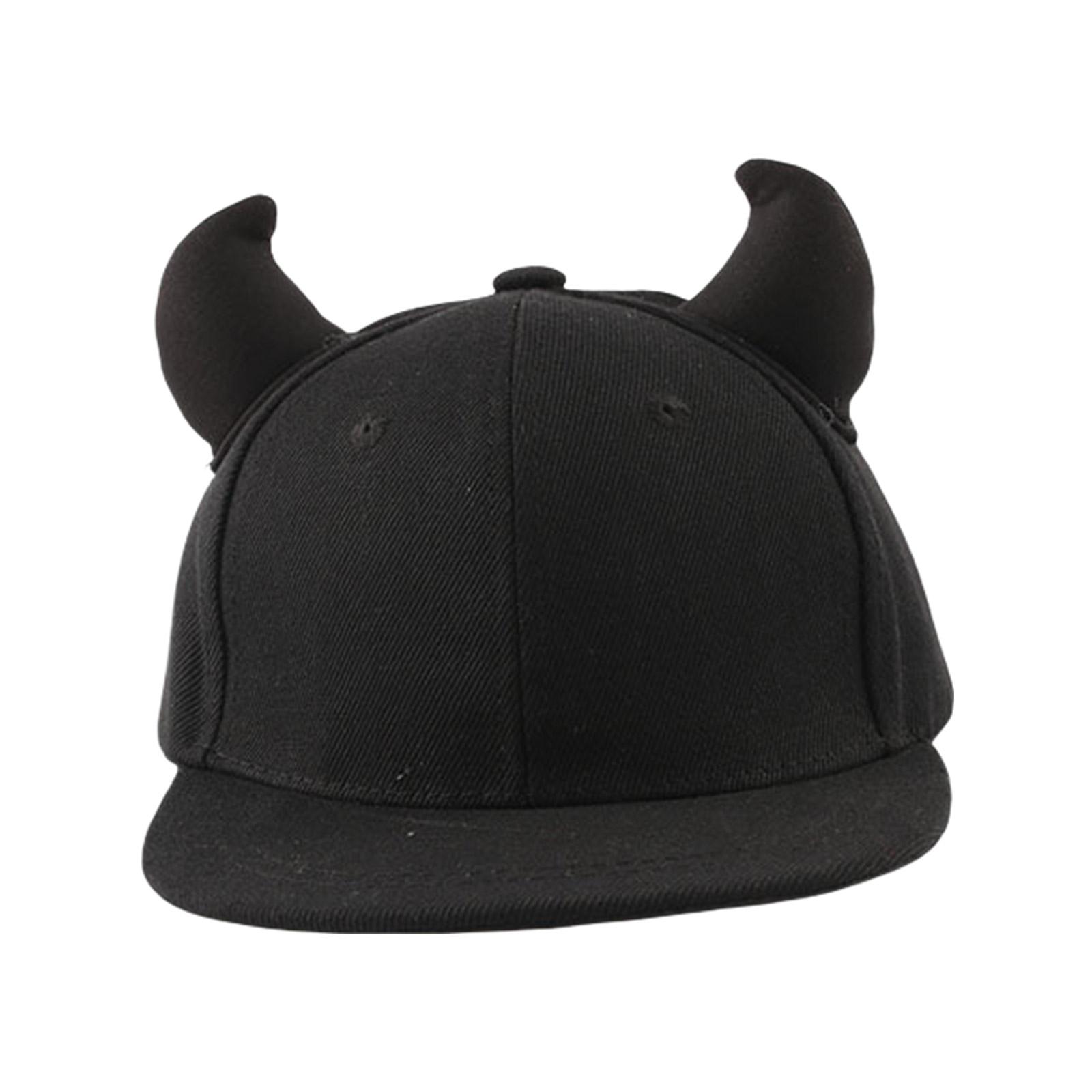 

Бейсболка для родителей и детей, регулируемая модная шляпа, шляпа для занятий спортом на открытом воздухе, рожки дьявола для активного отдыха B чёрный