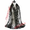 Retro Elegant Lace Scarf Long Thin Retro Style Headscarf Thin Literary Embroidered Flower Shawl Sunscreen