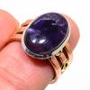Natürlicher Stern Amethyst Edelstein Zweifarbig 925 Massiv Silber Schmuck Ring S.7.5 N8y83