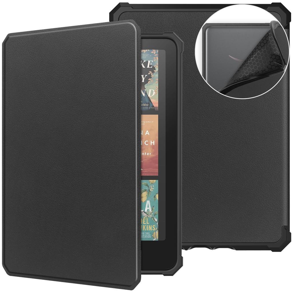For Amazon Kindle Paperwhite (2024)/Kindle Colorsoft Case PU Leather + TPU E-Reader Cover Auto Wake/Sleep