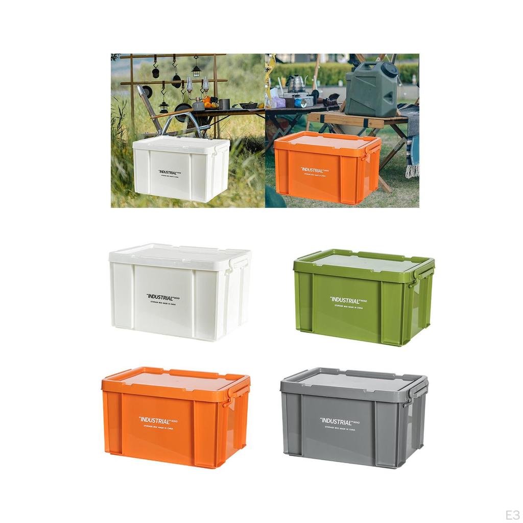 Camping Storage Box Organizer with Lid Space Saving for Organizing Industrial Bin