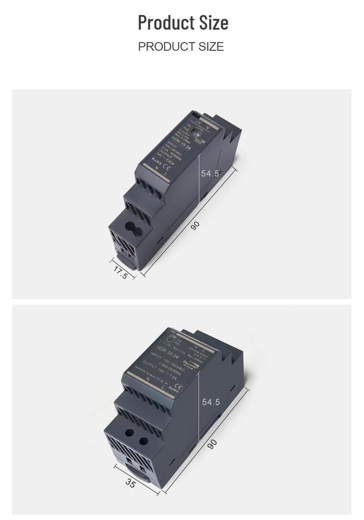 Hengwei HDR-15W-12V Ultra-Thin DIN Rail AC To DC Switching Power Supply