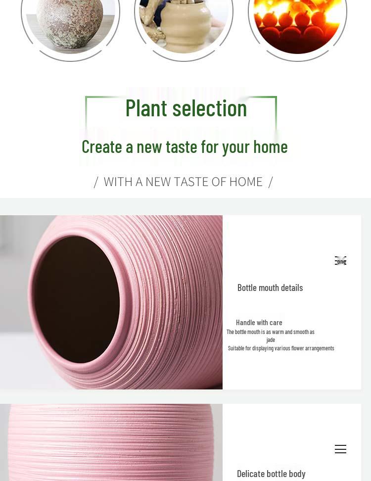 Nordic Ceramic Hydroponic Vase for Home Decor - Living Room Flower Arrangement and Dining Table Ornament