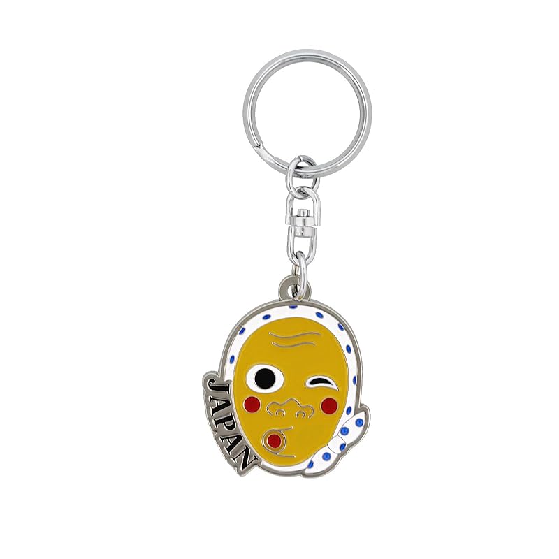 

[Daio Manufacturing] Japanese souvenirs tourist spot key ring metal inbound keyring lightweight gift Small gift (Mask Hyottoko)