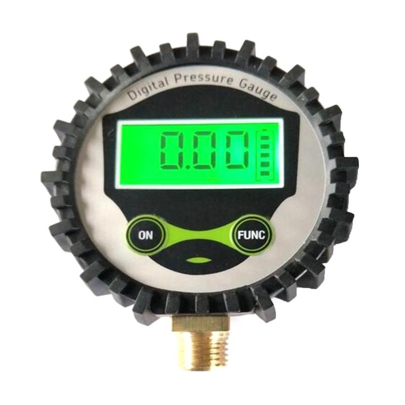 Digital Pressure Gauge with 4 Units Tyre Tire Air Pressure Gauge 0-200PSI 13mm/1/2in Thread Air Pressure meter for Auto