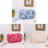 Cute Pink Plush Pen Case With Spacious Design For Girls Stationery Organizer For School Use