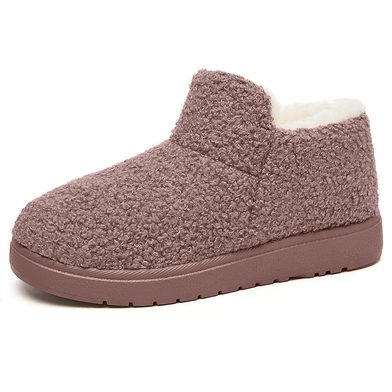 Women's winter snow boots not tired feet thick soles non-slip cold padded lining warm home outdoor travel cotton shoes