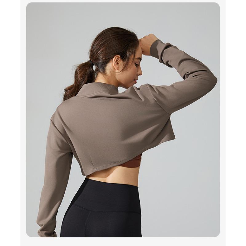 Women's Lapel Halter Sweatshirt Zipper Small Cardigan Short Top