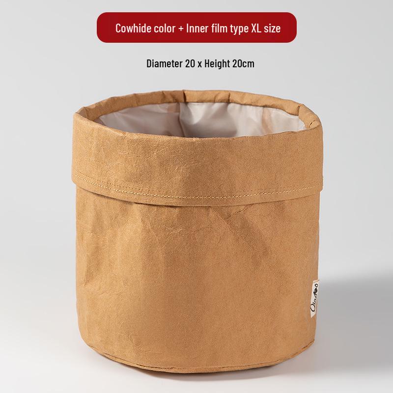 Large Waterproof Washable Kraft Paper Storage Bag for Refrigerator or Desktop Organization, Thickened for Durability, Flower Pot Cover