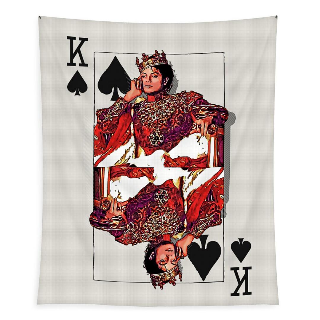 

The Kings Michael JacksonTapestry Room wall decoration Dormitory tapestry bar party decoration Concert souvenirs 74x94cm(29x37in)