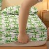 1 Piece Of Banana Leaf Patterned Frosted Bedsheet, Bedroom Printed Bedspread, Bedding (Excluding Pillowcases)