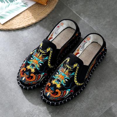 Old Beijing Cloth Shoes Male Student Social Spirit Guy Soft Sole Breathable One Pedal Chinese Style Couple Doudou Shoes