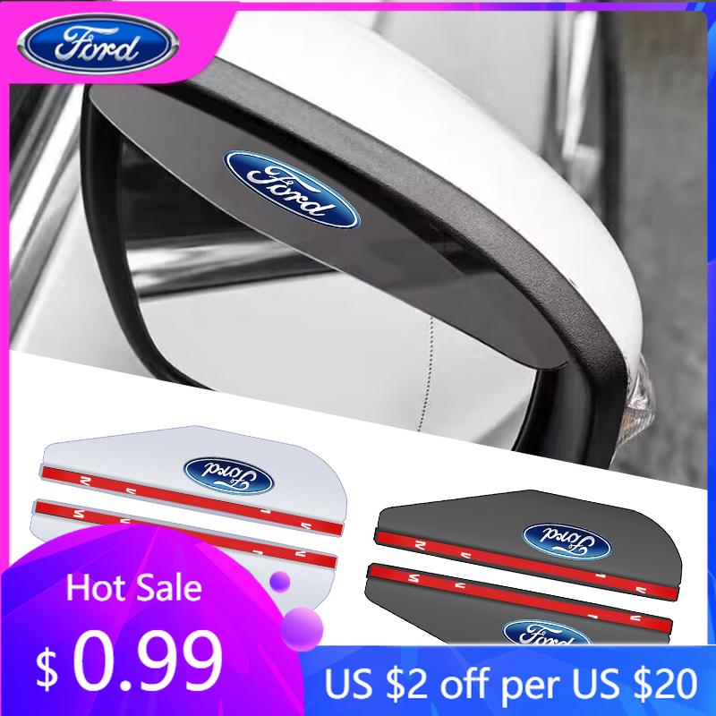 Adesivo per Auto 2 Pezzi Sopracciglio Pioggia Specchietto Retrovisore Auto Copertura Pioggia per Ford focus Fiesta EcoSport ESCORT ranger fusion mondeo Mustang