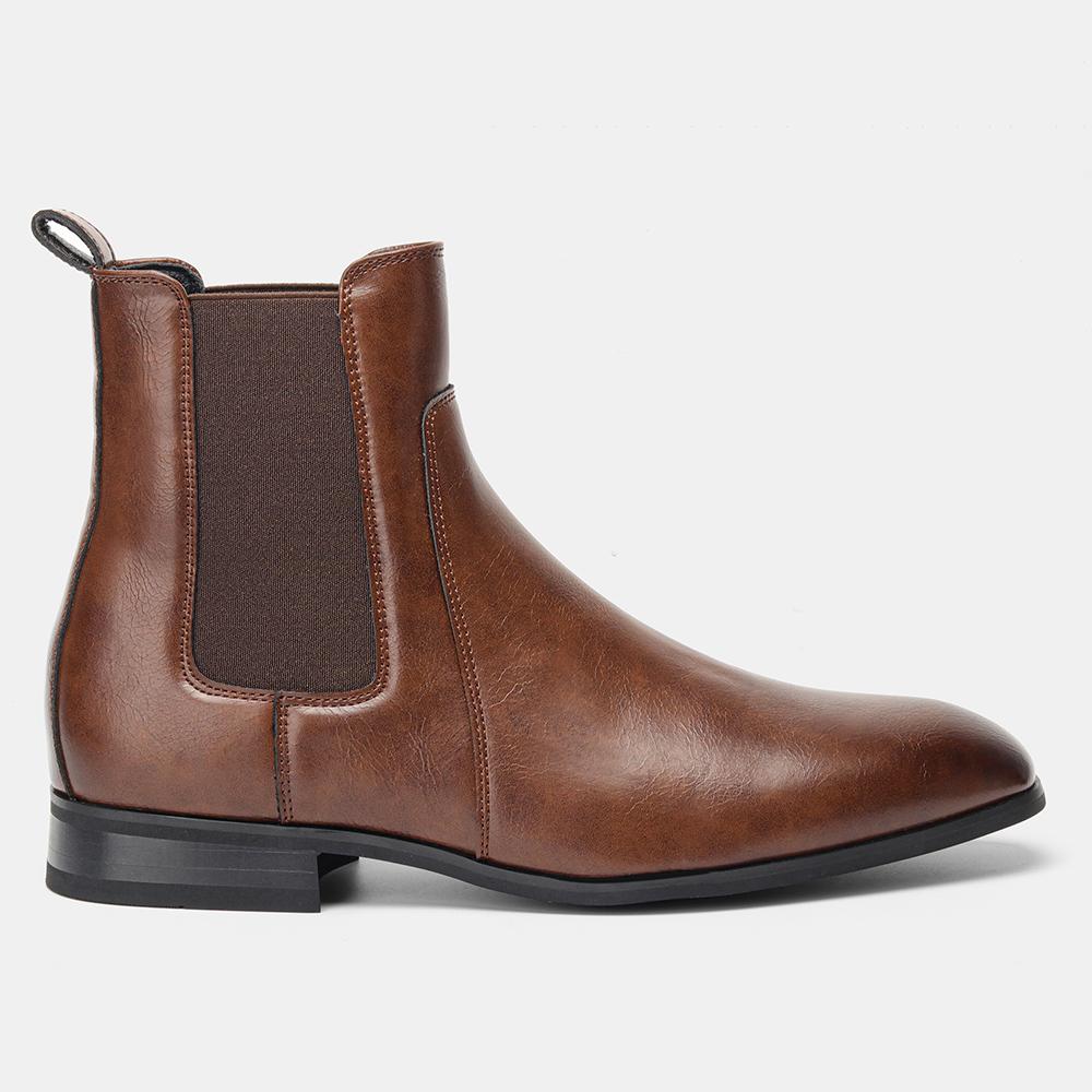 Chelsea Boots Men Retro Comfortable Brand Retro Fashion 2026 Leather Boots
